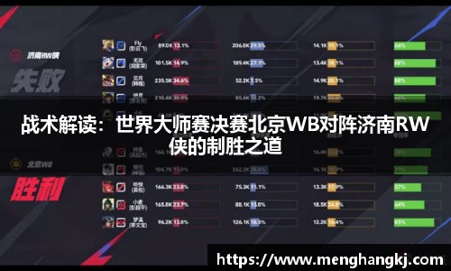 战术解读：世界大师赛决赛北京WB对阵济南RW侠的制胜之道